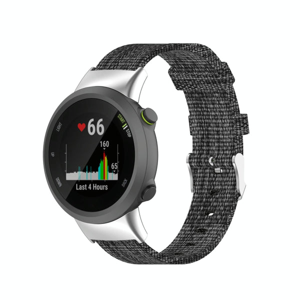For Garmin Forerunner 45 / 45S / Swim 2 Universal Nylon Canvas Watch Band(Grey)