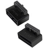 10 PCS 3.0 19P 20P 90 Degree Motherboard Male To Female Extension Adapter, Model: PH19A