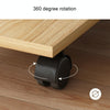 Wooden Removable Height-raising Base For Desktop Computer Host Universal Wheel Walnut 25x50cm