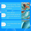 Adult Thickened Backrest Swimming Ring Mermaid Swim Ring(Blue)