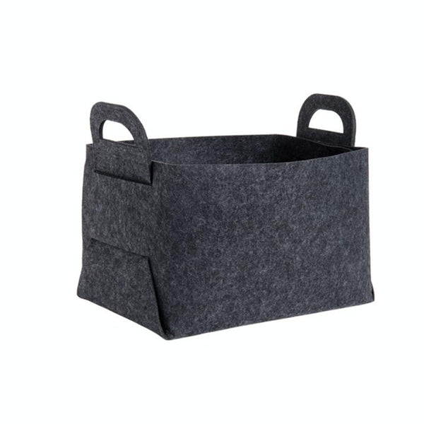 Home Clutter Felt Folding Storage Baskets, Size: Medium(Grey)
