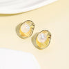 E2208-7 Drag Colorful Pearls Baroque Earrings Pearl Ear Clip Women Without Ear Piercing