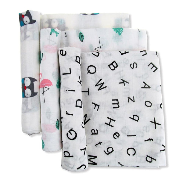 Cartoon Baby Soft Gauze Quilt Swaddle Cotton Bath Towel 117 X 117cm, Style: Triangle