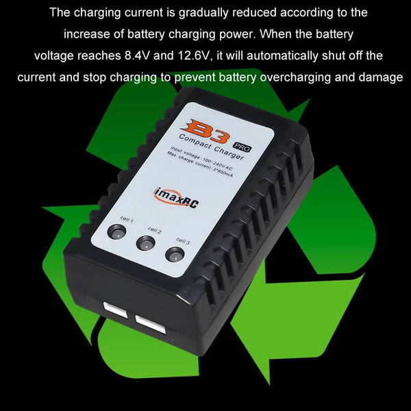 ImaxRC 7.4V/11.1V 2S/3S Model Aircraft Drone Lithium Battery Intelligent Balance Charger(US Plug)
