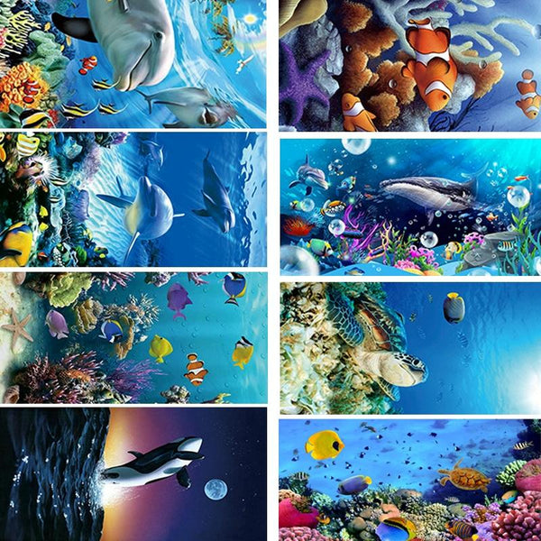Seaside Portable Microfiber Beach Swim Printed Bath Towel 130x80cm(Shark + Moon)