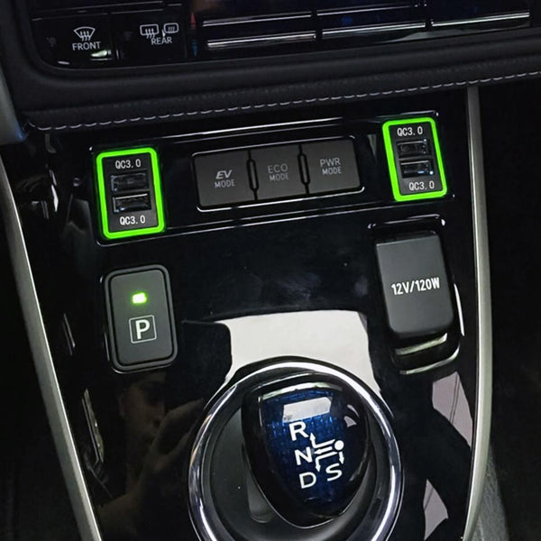 Car QC3.0 Fast Charge USB Interface Modification Charger for Toyota, Fuse to Take Power(Green Light)