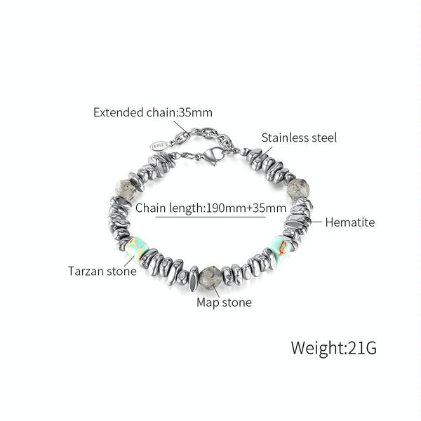 OPK GS1548 Personalized Splicing Stainless Steel Bracelet