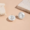 E2209-1 Pit Pattern Semicircle Stud Earrings Jewelry
