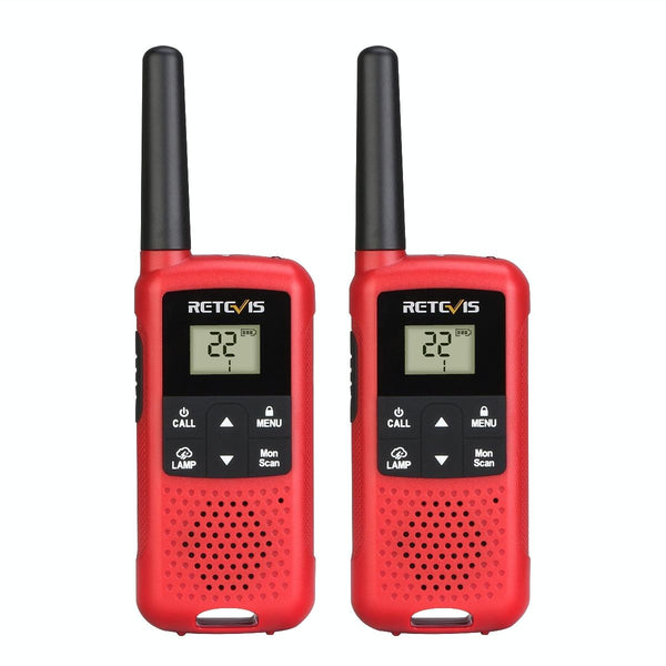 1 Pair RETEVIS RT49B 0.5W US Frequency 462.5500-467.7125MHz 22CHS FRS Two Way Radio Handheld Walkie Talkie, US Plug(Red)