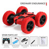 1:24 Double-Sided Stunt Car Rotating Tumbling And Twisting Stunt Car RC Climbing Children Remote Control Car(Fire Red)