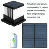 Solar Outdoor Waterproof Column Head Lamp Courtyard Landscape Lamp(Black)