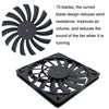 FANNER Ice Soul F12012 Desktop Chassis Ultra-thin 4pin Cooling Fan Intelligent PWM Speed Regulation(Black)