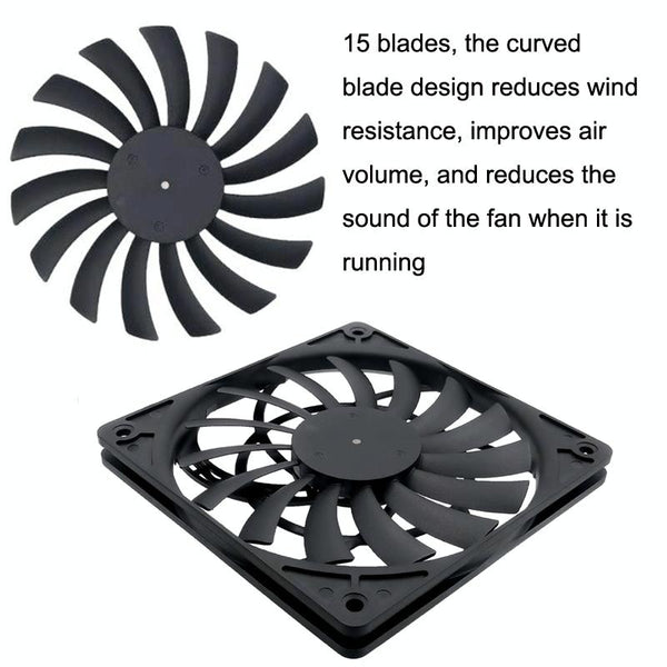 FANNER Ice Soul F12012 Desktop Chassis Ultra-thin 4pin Cooling Fan Intelligent PWM Speed Regulation(Black)