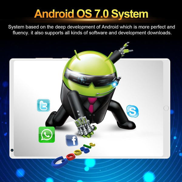 K10 3G Phone Call Tablet PC, 8.0 inch, 2GB+16GB, Android 7.0 MT6592 Octa Core, Support Dual SIM, WiFi, BT, GPS (Black)