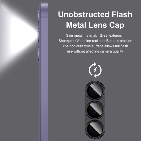 For Samsung Galaxy S25+ 5G IMAK Metal Armor Premium Camera Protector Film(Black)