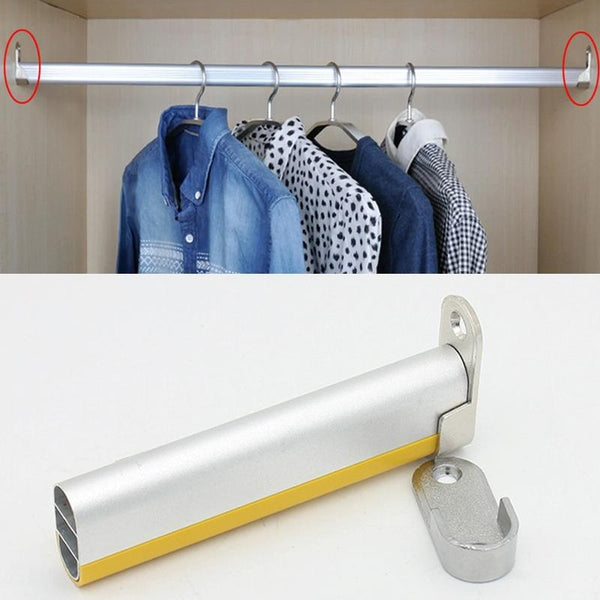2pcs Wardrobe Closet Rod End Support Bracket Alloy Holder Hardware Furniture Accessories, Style: Thickened