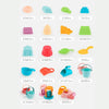 Children Soft Beach Toys Set Playing with Water Toys, Style:17 PCS(Color Random Delivery)
