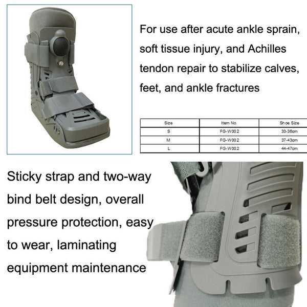Ankle Support Inflatable Achilles Tendon Boots Air Bag Full Bag Walking Shoes(L)