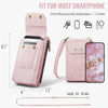 CaseMe Me40 Vertical Multifunctional Shoulder Crossbody Phone Bag(Pink)
