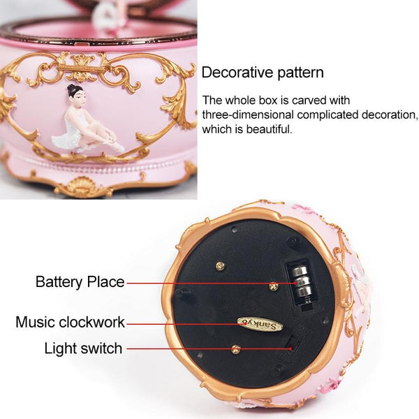 Ballet Girl Rotating Dancing Music Box Creative Birthday Gift, Music: Castle in the Sky