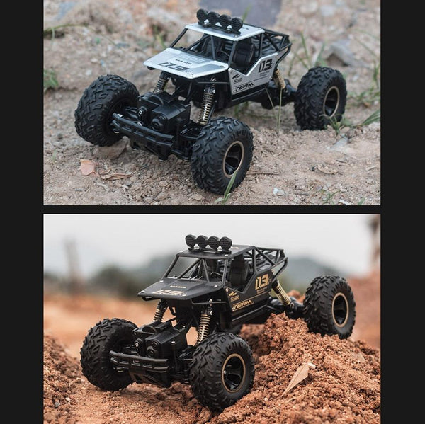 HD6141 1:16 Mountain-climbing Bigfoot Four-wheel Children Remote-controlled Off-road Vehicle Toy(Silver)