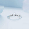 BSR308 Sterling Silver S925 Teardrop Vine Ring Zirconia Branch Leaf Jewellery(No.7)