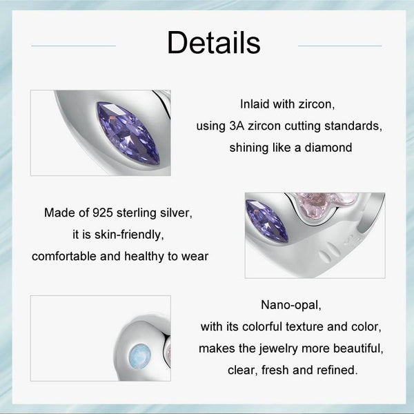 S925 Sterling Silver Platinum-plated Love Opal DIY Bracelet With Beads(SCC2745)