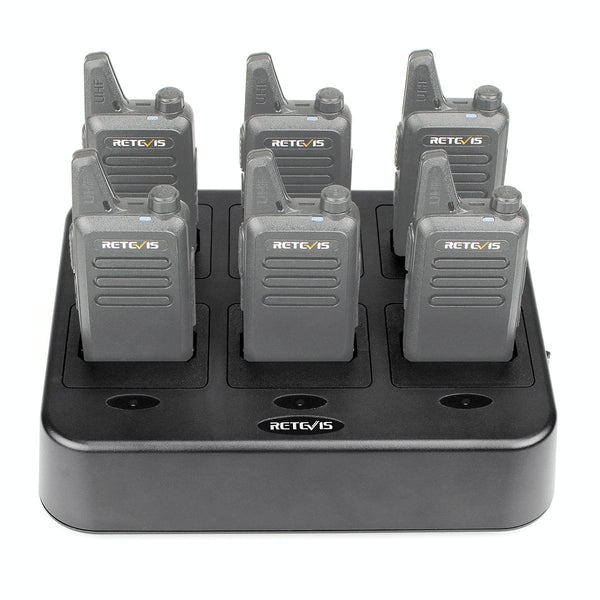 RETEVIS RTC22 Multi-function Six-Way Walkie Talkie Charger for Retevis RT22, US Plug