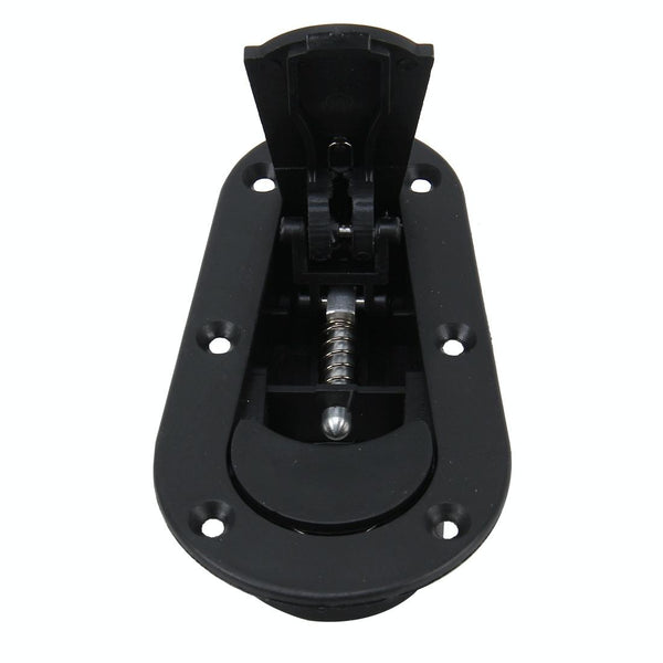 A Pair Car Carbon Fiber Cover Lock Modified Hood Lock General Racing Car Cover Lock(Black)