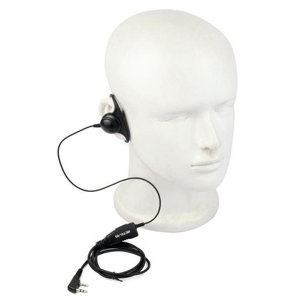 RETEVIS K-316 2 Pin D Shape Soft Ear Hook Earphone Microphone for H-777/RT-5R/RT1/RT2/RT5 /888s/UV5R