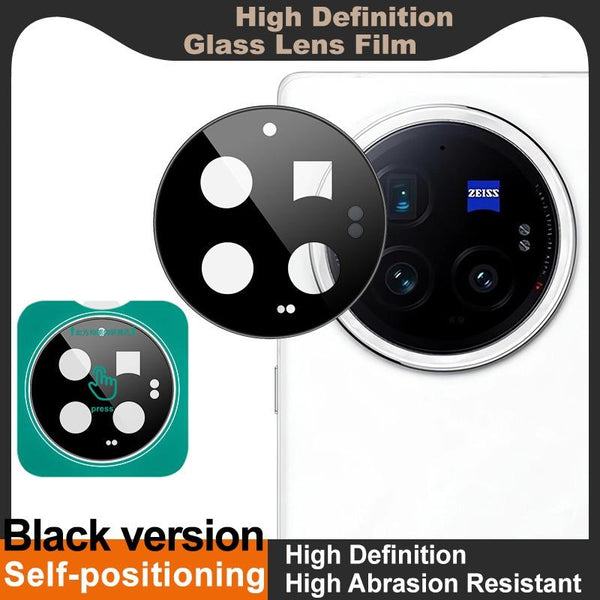 For vivo X Fold3 Pro imak Black Version HD Glass Rear Camera Lens Film, Self-positioning Version