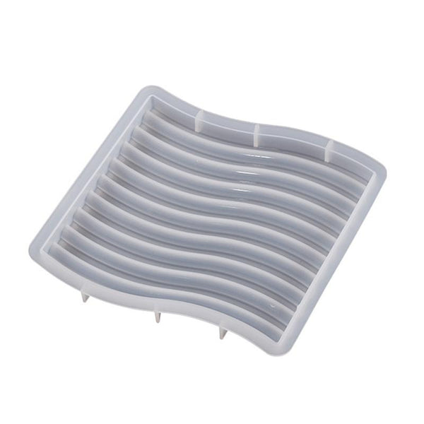 Epoxy Resin Mold Gypsum Candle Stand Arch Storage Tray Silicone Mold, Spec: Wave Small