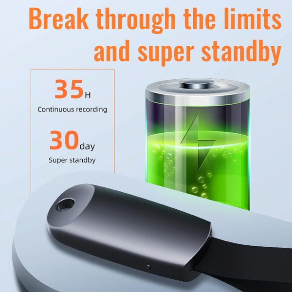 JNN S26 Smart Digital Noise Canceling Voice Recorder with Lanyard, Capacity:16GB(Black)