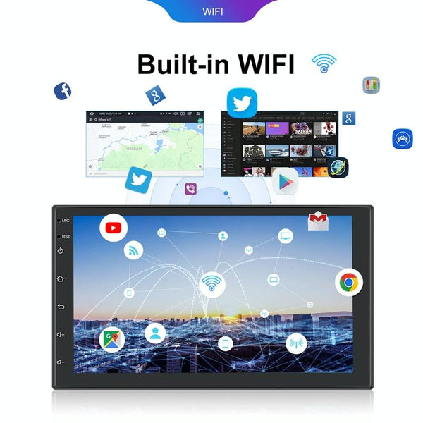 7inch Android 13.0 Dual Butt Universal Wireless Carplay Car Navigation Center Control All-In-One Monitor(Standard)