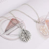 N2003-23 Ancient Silver Necklace Alloy Sunflowers Shape Can Open Double Side Engraving Accessories Pendant