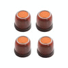 4pcs / Set Thickened Wear-Resistant Table And Chair Leg Covers Household Quiet Non-Slip Stool Foot Protector, Style: Large Round Light Brown