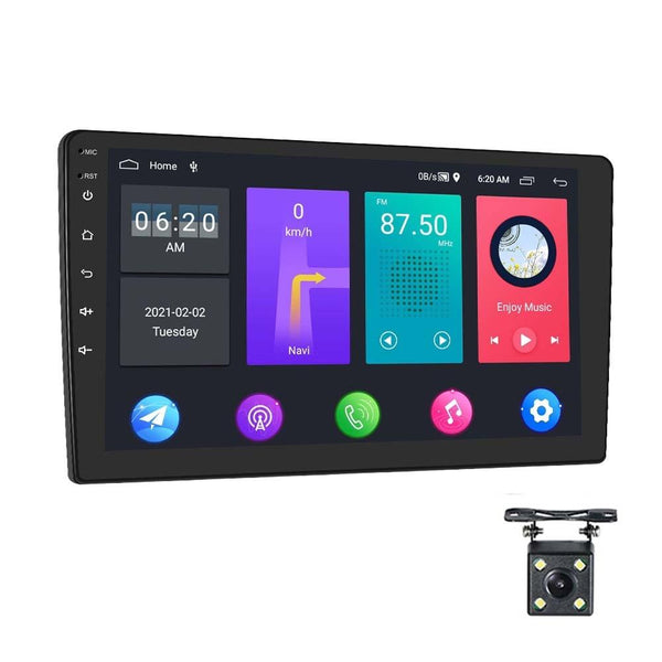 A2799 10 Inch Android WiFi 2+32G Central Control Large screen Universal Car Navigation Reversing Video Player, Style:Standard+4Lights Camera