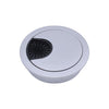 Desk Computer Desktop Zinc Alloy Round Threading Box Hole Cover, Hole Diameter: 80mm (Matte Silver)