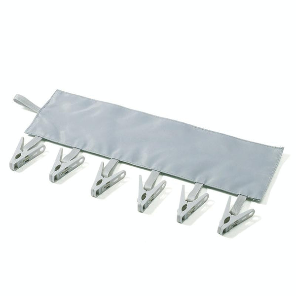 Multi Clip Portable Fabric Clothes Hanger Multifunctional Folding Fabric Clothes Clip Hangers, Color: Gray
