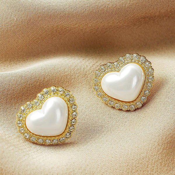 E2109-9 Love Pearl Stud Earrings Jewelry