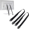 2pcs TV And Furniture Anti Tip Straps Baby Safety Lock Protection 2.5x80cm(Black)