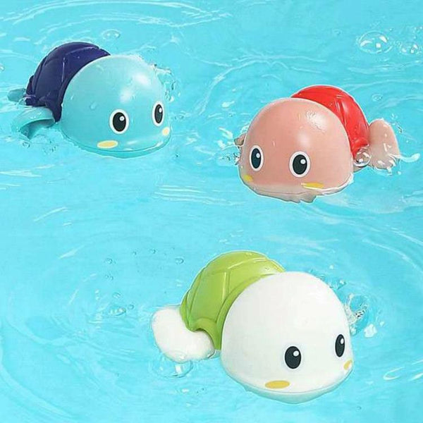 3 PCS Children Summer Bathroom Splashing Cartoon Turtle Toy(Blue)
