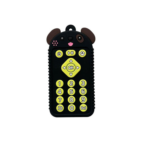 Cartoon Reomte Baby Teething Toys Silicone Baby Teether for Newborn Toddlers Infants, Style: Puppy Black