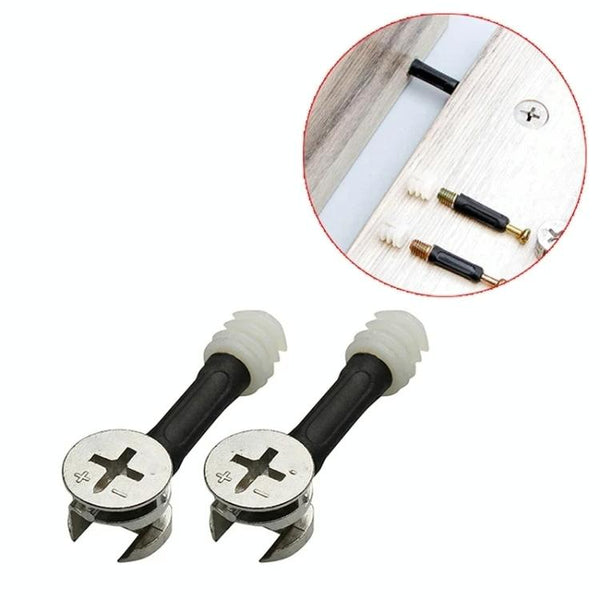 10pcs 40mm 3 In 1 Screw Connector Furniture Link Fixer Closet Eccentric Wheel Nut Connection Fastener