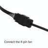 20cm DC5521 Power Adapter To 12V Computer Case 4Pin Fan Cable