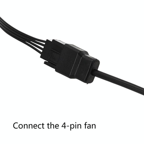 20cm DC5521 Power Adapter To 12V Computer Case 4Pin Fan Cable