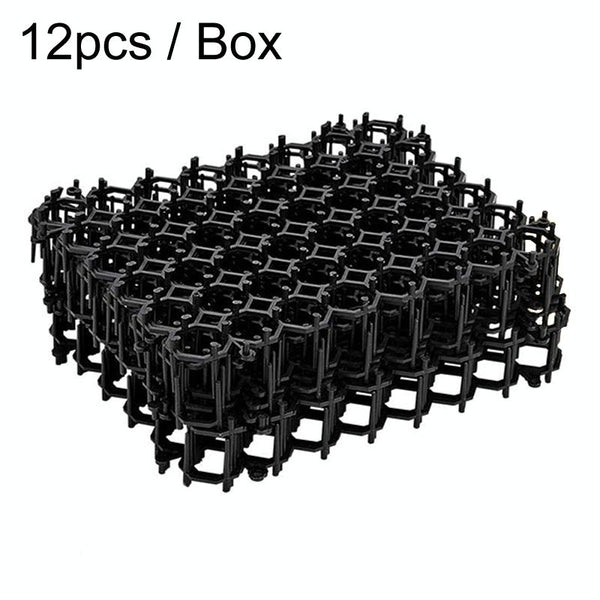 12pcs / Box Anti-Cats Barbed Spike Net Mat Sofas Gate Garden Cats Repellent Tool, Style: Without Screw(Black)