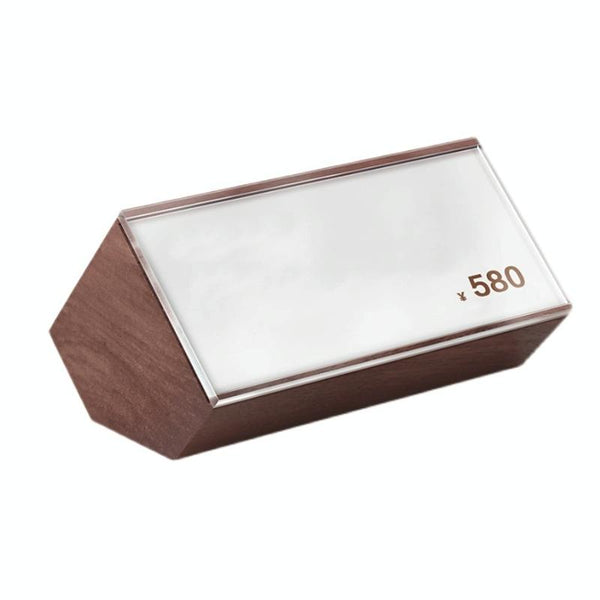 Walnut Pentagonal Jewelry Display Price Tag Board(70x32mm)