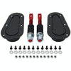 A Pair Car Carbon Fiber Cover Lock Modified Hood Lock General Racing Car Cover Lock(Black)