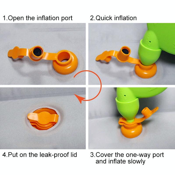 Z5Q1 Large Square Stool + Car Pump Universal Car Travel Inflatable Stool